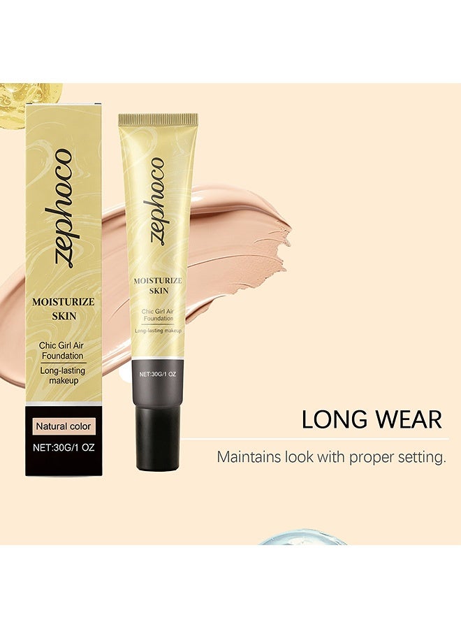 zephoco Blotting Foundation Liquid: Gentle, Lightweight, Hydrating, Natural, Adhesive-Free Foundation Liquid 30g (#Natural Color) - Image 3